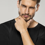 Cuban Chain Bracelet in Sterling Silver, 3.5mm