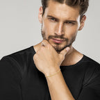 Cuban Chain Bracelet in 18k Gold Over Sterling Silver, 3.5mm