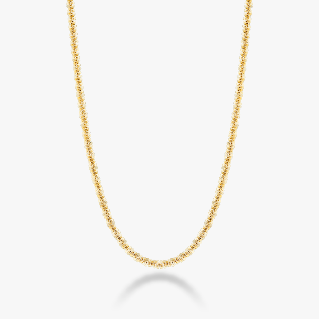 Twisted Sparkle Chain Necklace in 18K Gold over Sterling Silver