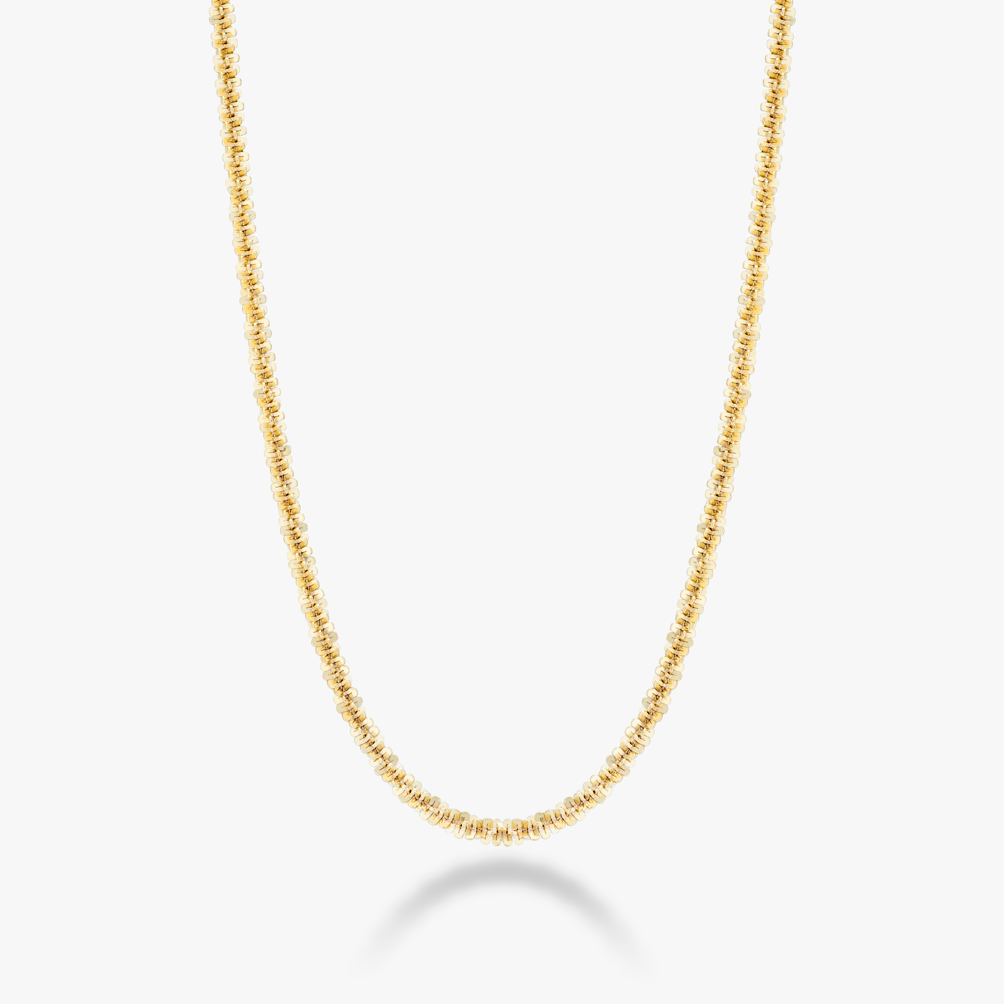 Twisted Sparkle Chain Necklace in 18K Gold over Sterling Silver