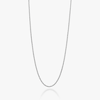 Rope Necklace in Rhodium Plated over Sterling Silver, 1.5mm