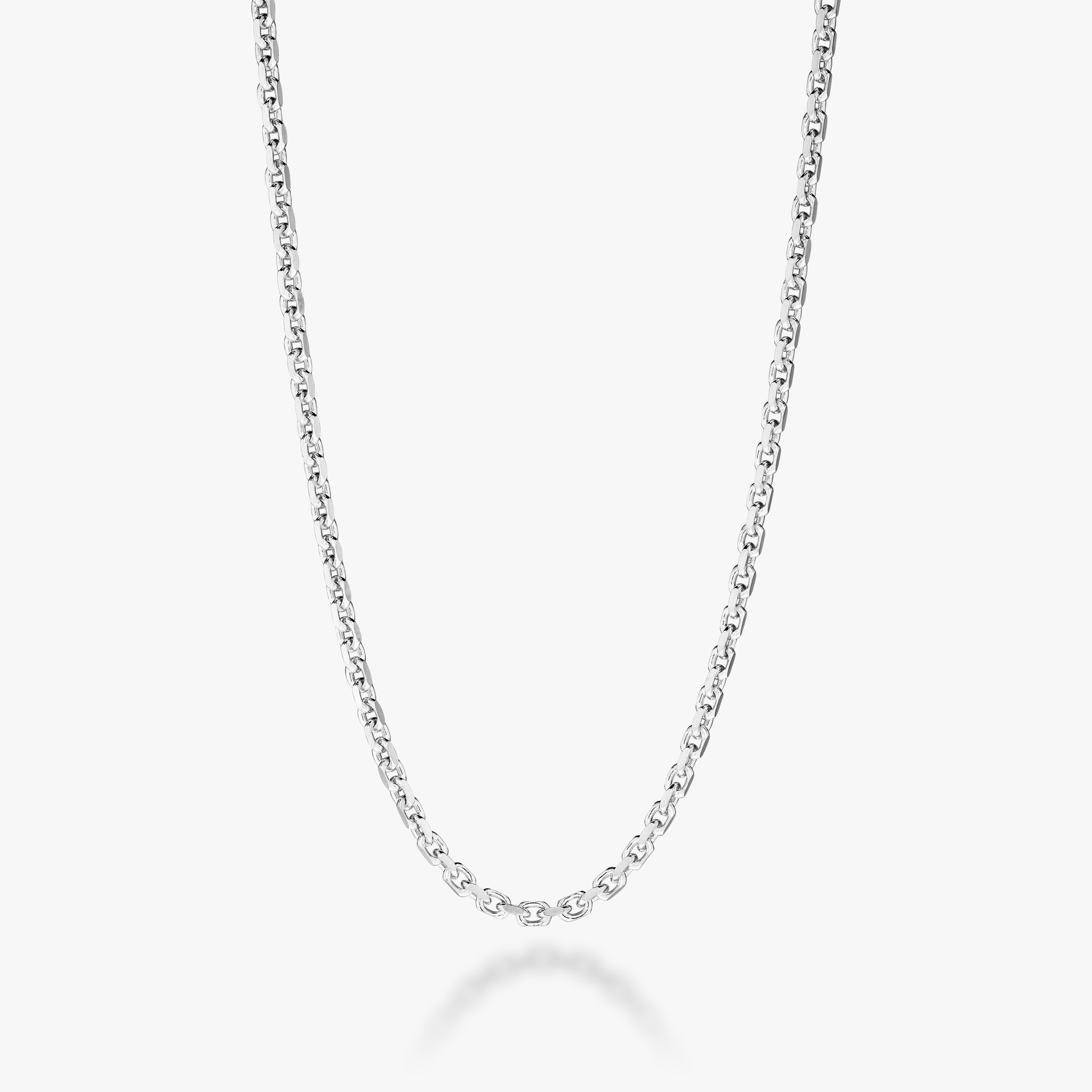 Cable Chain Necklace in Sterling Silver, 2mm