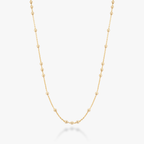 Beaded Rosary 60 Inches Long Wrap Layering Station Necklace in 18k Gold Over Bronze