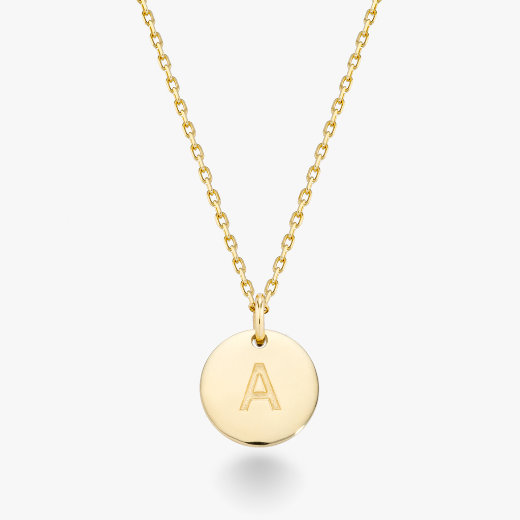 Adjustable Initial Pendant Necklace in 18k Gold Over Sterling Silver