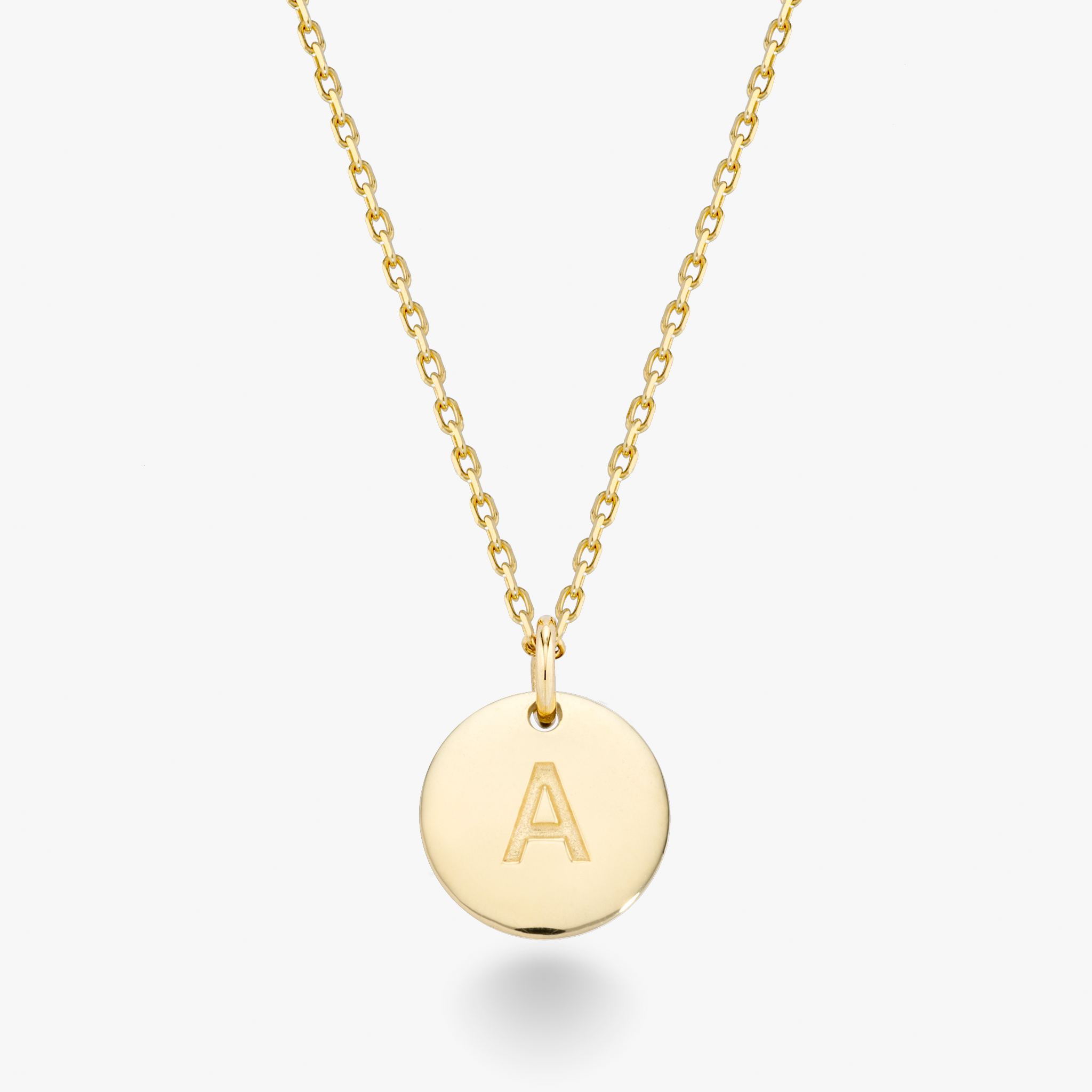 Adjustable Initial Pendant Necklace in 18k Gold Over Sterling Silver