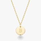 Adjustable Initial Pendant Necklace in 18k Gold Over Sterling Silver