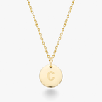 Adjustable Initial Pendant Necklace in 18k Gold Over Sterling Silver