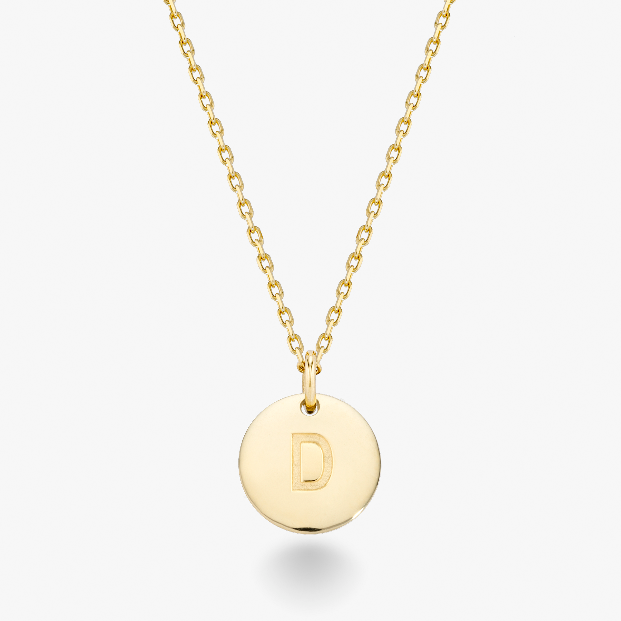Adjustable Initial Pendant Necklace in 18k Gold Over Sterling Silver