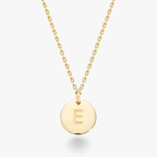 Adjustable Initial Pendant Necklace in 18k Gold Over Sterling Silver