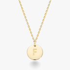 Adjustable Initial Pendant Necklace in 18k Gold Over Sterling Silver