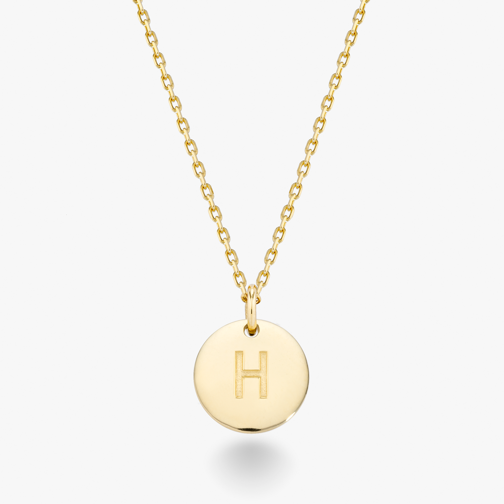 Adjustable Initial Pendant Necklace in 18k Gold Over Sterling Silver