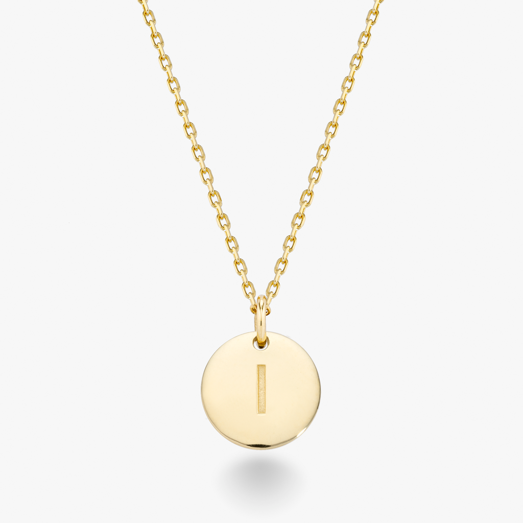 Adjustable Initial Pendant Necklace in 18k Gold Over Sterling Silver