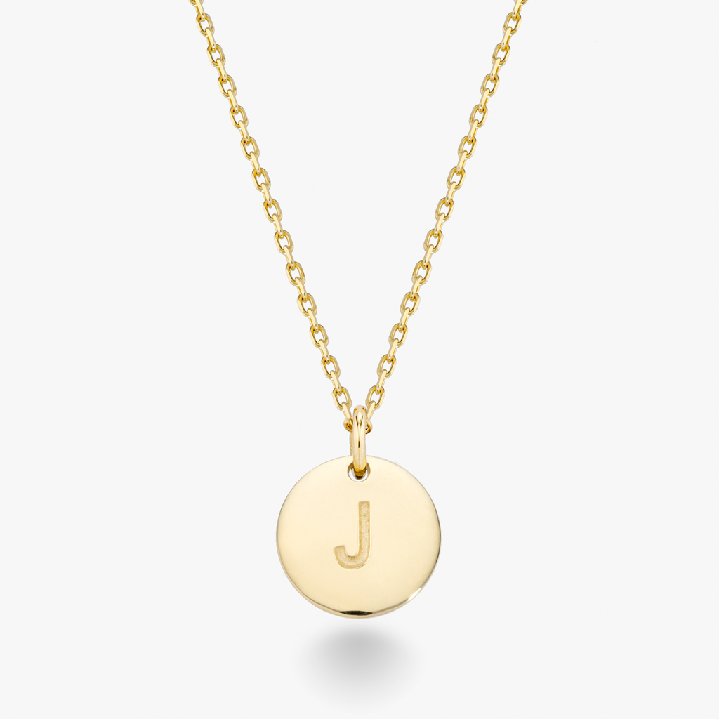 Adjustable Initial Pendant Necklace in 18k Gold Over Sterling Silver