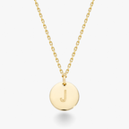 Adjustable Initial Pendant Necklace in 18k Gold Over Sterling Silver