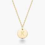 Adjustable Initial Pendant Necklace in 18k Gold Over Sterling Silver