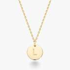 Adjustable Initial Pendant Necklace in 18k Gold Over Sterling Silver