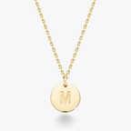 Adjustable Initial Pendant Necklace in 18k Gold Over Sterling Silver