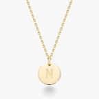 Adjustable Initial Pendant Necklace in 18k Gold Over Sterling Silver