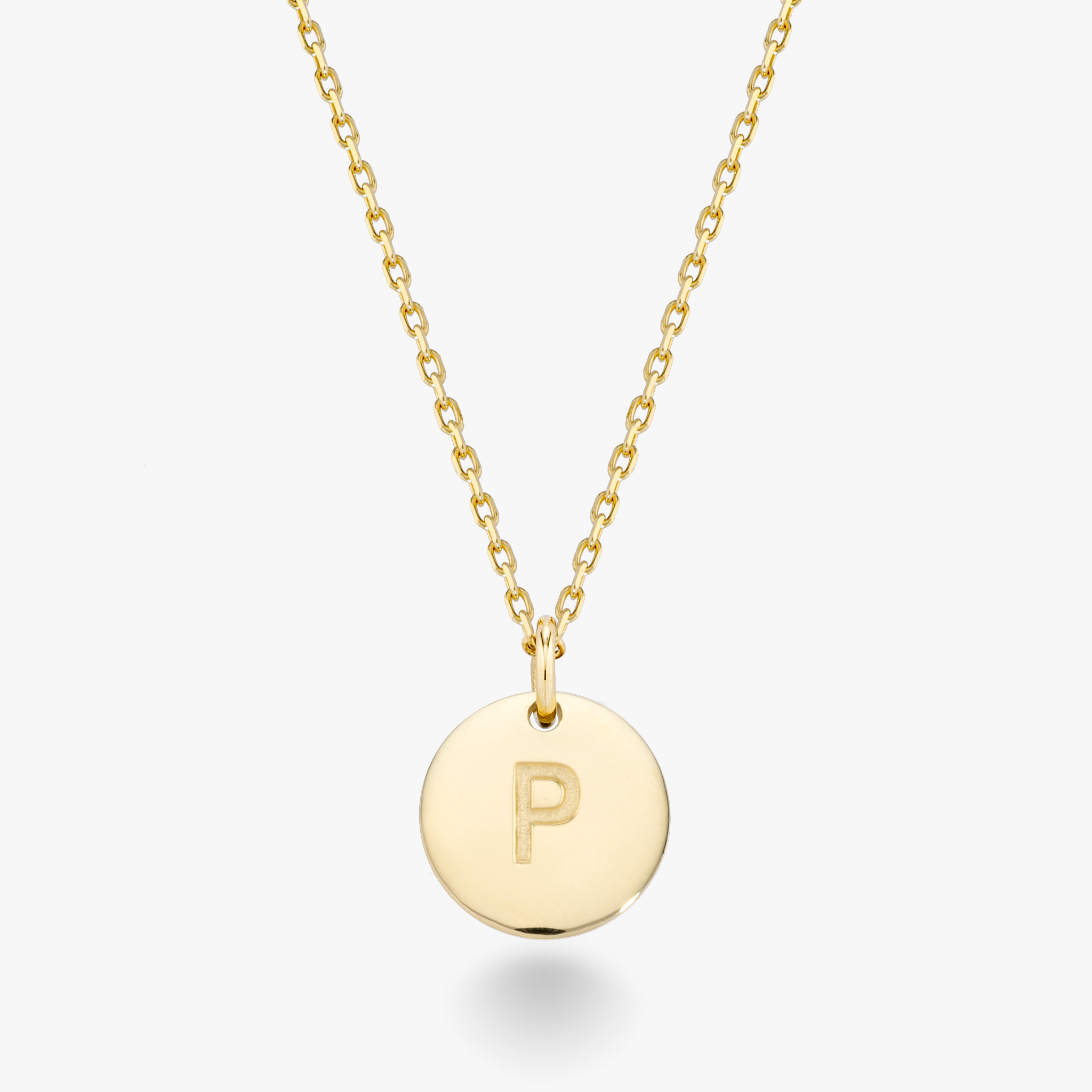 Adjustable Initial Pendant Necklace in 18k Gold Over Sterling Silver