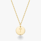 Adjustable Initial Pendant Necklace in 18k Gold Over Sterling Silver