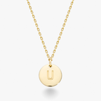 Adjustable Initial Pendant Necklace in 18k Gold Over Sterling Silver