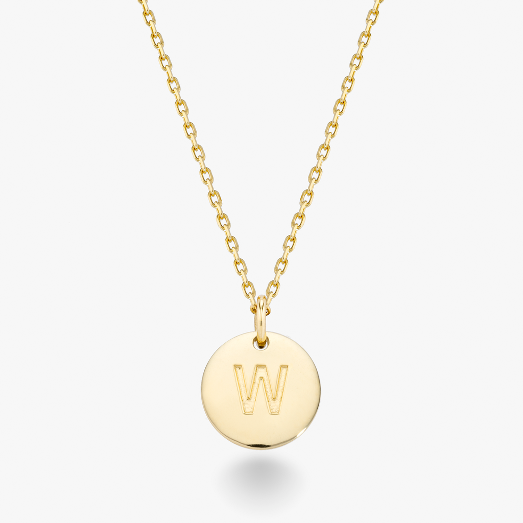 Adjustable Initial Pendant Necklace in 18k Gold Over Sterling Silver