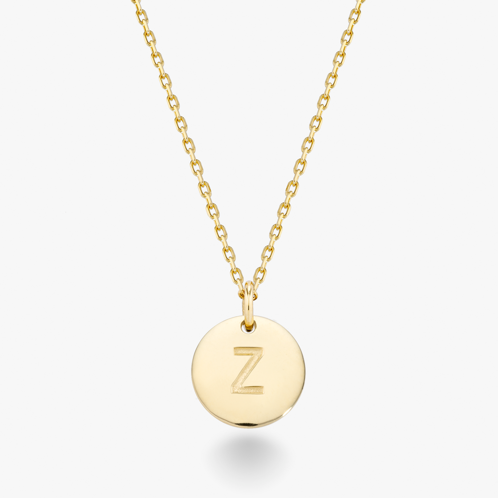 Adjustable Initial Pendant Necklace in 18k Gold Over Sterling Silver