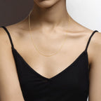 Adjustable Bolo Box Necklace in 18k Gold Over Sterling Silver, 1mm