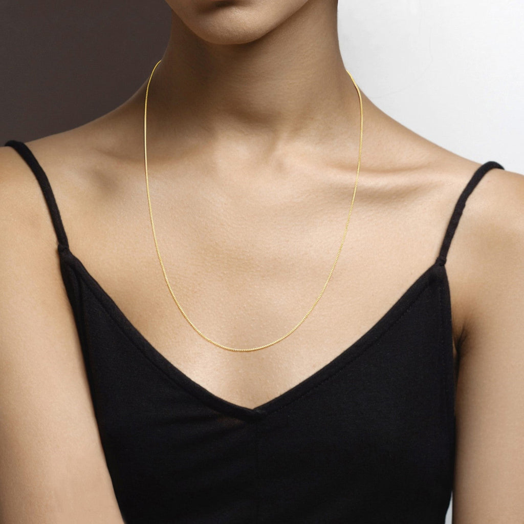 Adjustable Bolo Box Necklace in 18k Gold Over Sterling Silver, 1mm