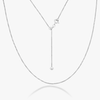 Adjustable Bolo Box Necklace in Sterling Silver, 1mm