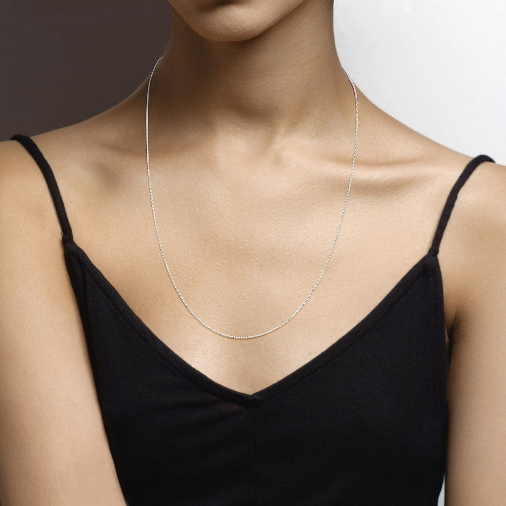 Adjustable Bolo Box Necklace in Sterling Silver, 1mm