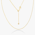 Adjustable Bolo Cable Necklace in 18k Gold Over Sterling Silver, 1.3mm