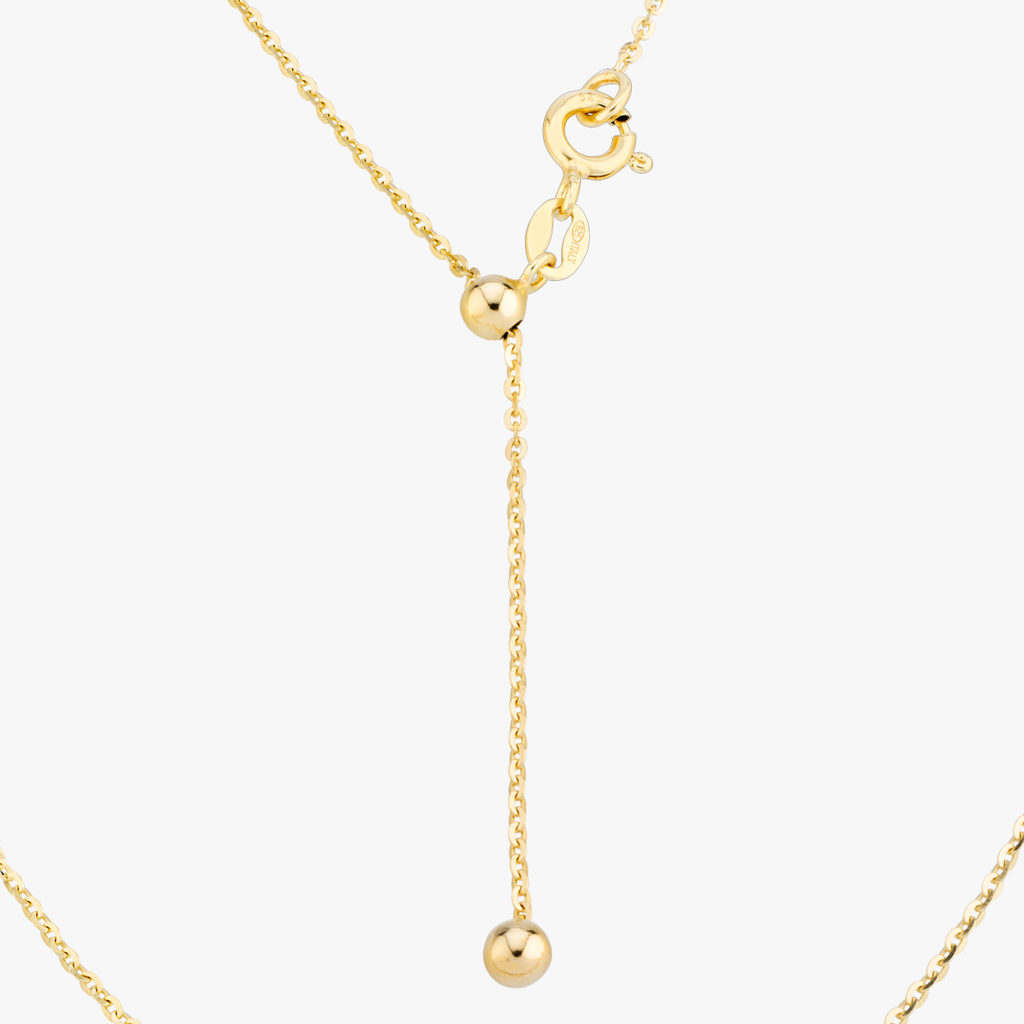 Adjustable Bolo Cable Necklace in 18k Gold Over Sterling Silver, 1.3mm