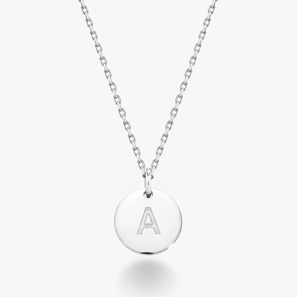 Adjustable Initial Pendant Necklace in Sterling Silver