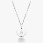 Adjustable Initial Pendant Necklace in Sterling Silver