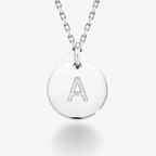 Adjustable Initial Pendant Necklace in Sterling Silver