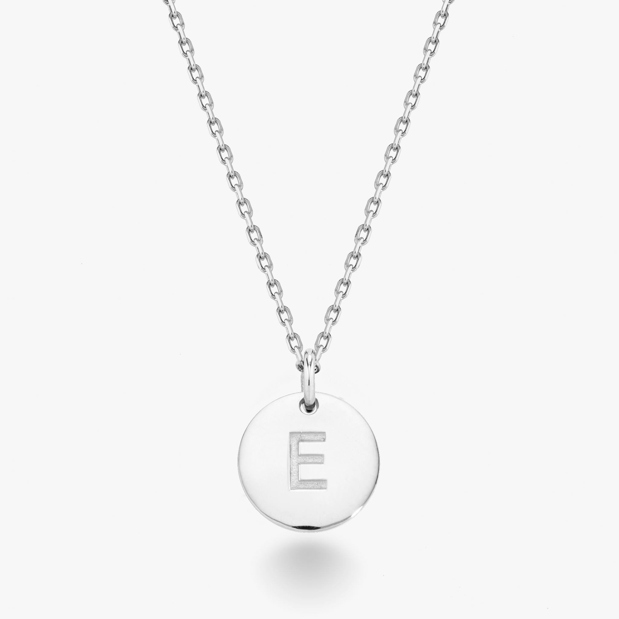 Adjustable Initial Pendant Necklace in Sterling Silver