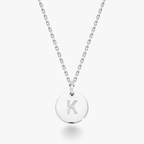 Adjustable Initial Pendant Necklace in Sterling Silver
