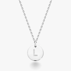 Adjustable Initial Pendant Necklace in Sterling Silver