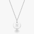 Adjustable Initial Pendant Necklace in Sterling Silver