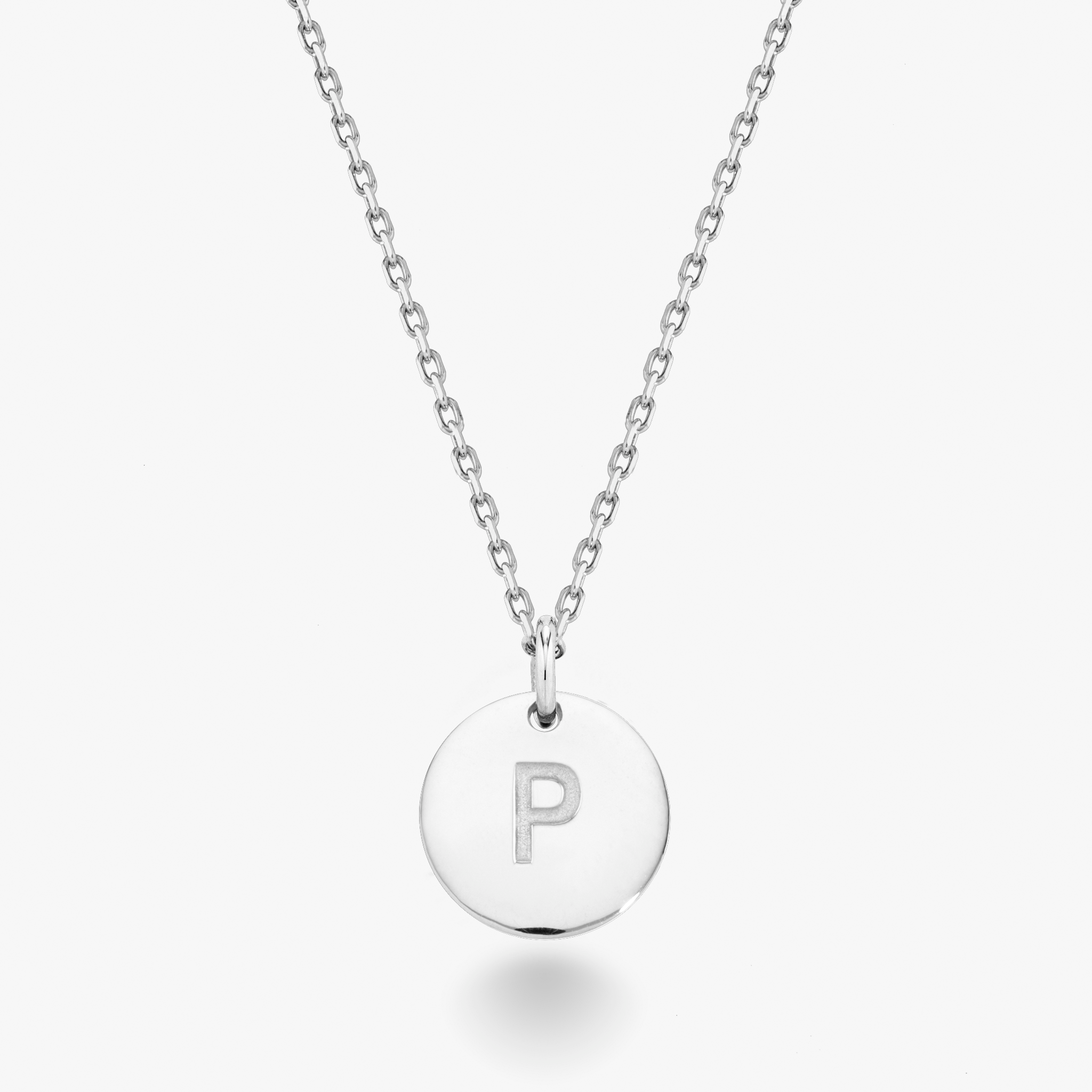 Adjustable Initial Pendant Necklace in Sterling Silver