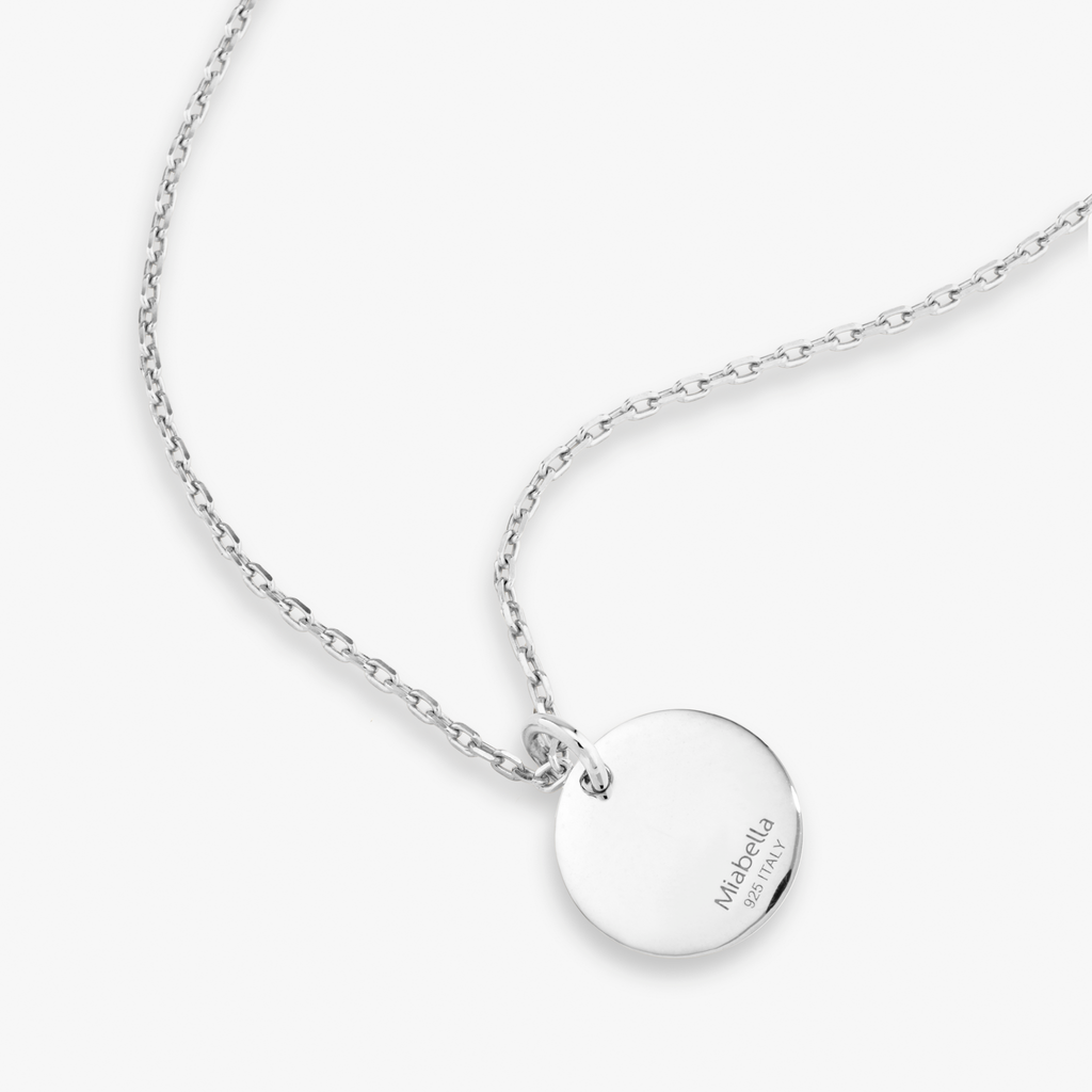 Adjustable Initial Pendant Necklace in Sterling Silver