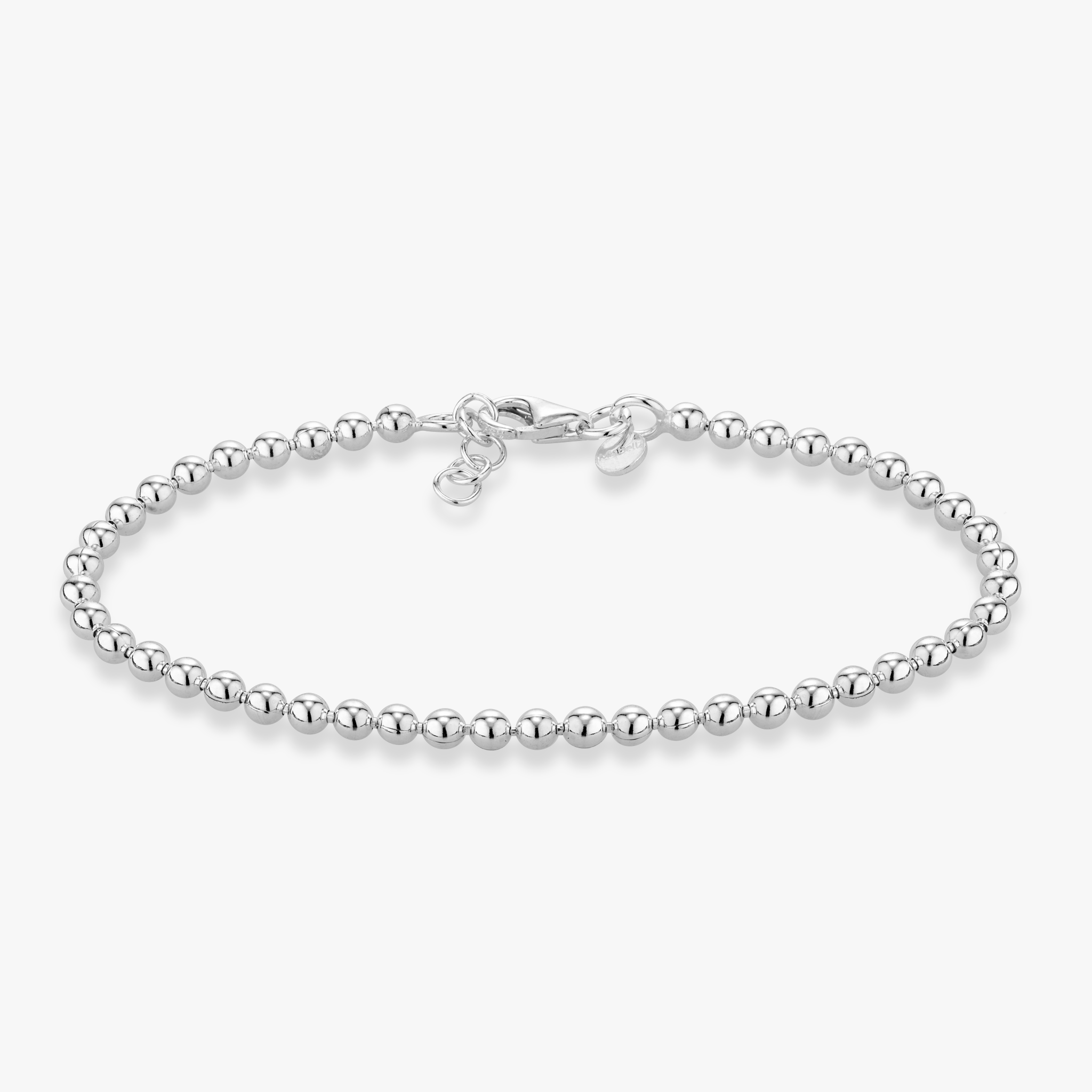 Bead Strand Bracelet in Sterling Silver, 3mm