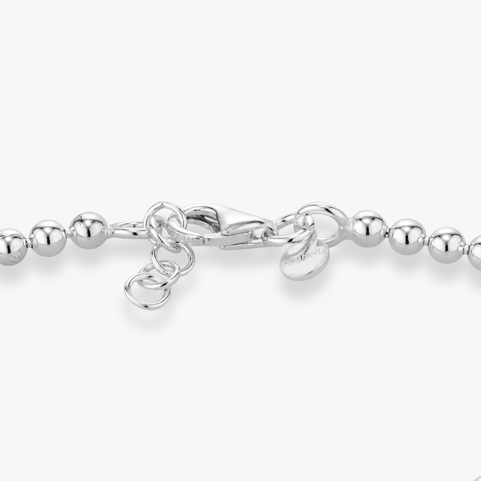 Bead Strand Bracelet in Sterling Silver, 3mm