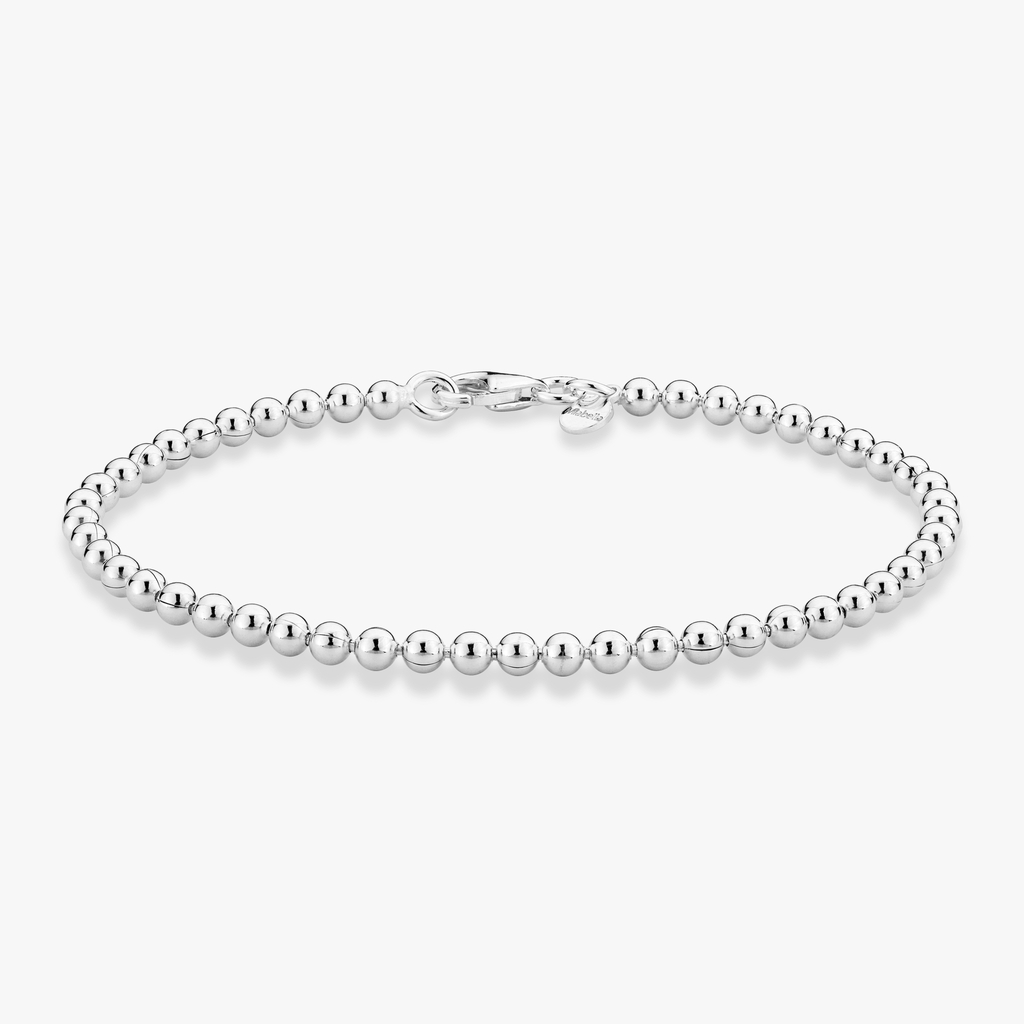 Bead Strand Bracelet in Sterling Silver, 3mm