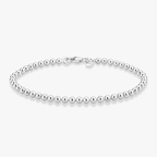 Bead Strand Bracelet in Sterling Silver, 3mm