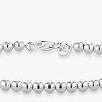 Bead Strand Bracelet in Sterling Silver, 4mm