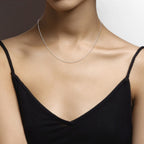 Box Chain Necklace in Sterling Silver, 1mm