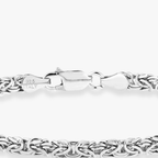 Byzantine Bracelet in Sterling Silver, 4mm