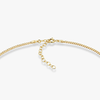 Cuban Adjustable Choker Necklace in 18k Gold Over Sterling Silver, 2.5mm